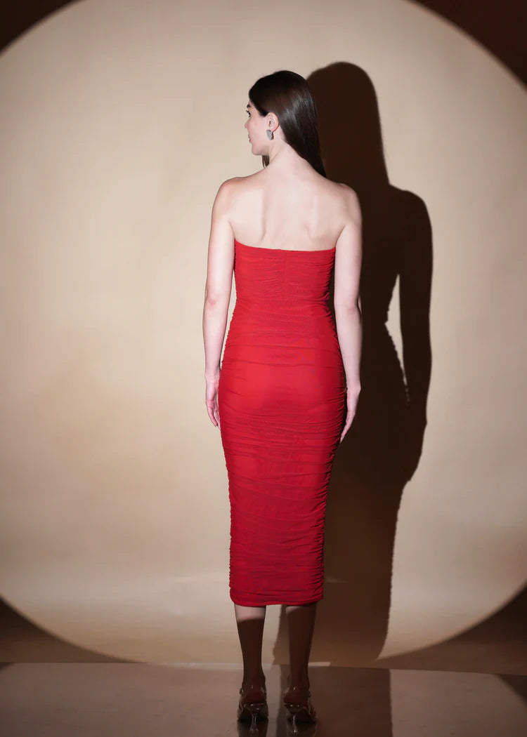 Scarlet Croset Midi Dress