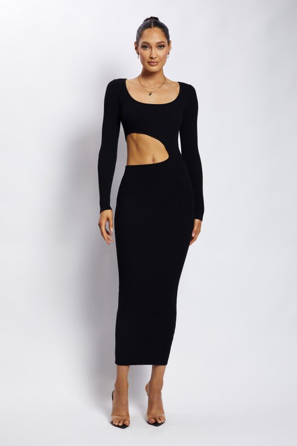 Gia Cut Out Asymmetric Knitted Dress