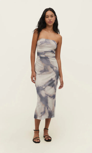 Printed Tube Midi Dress (SALE)